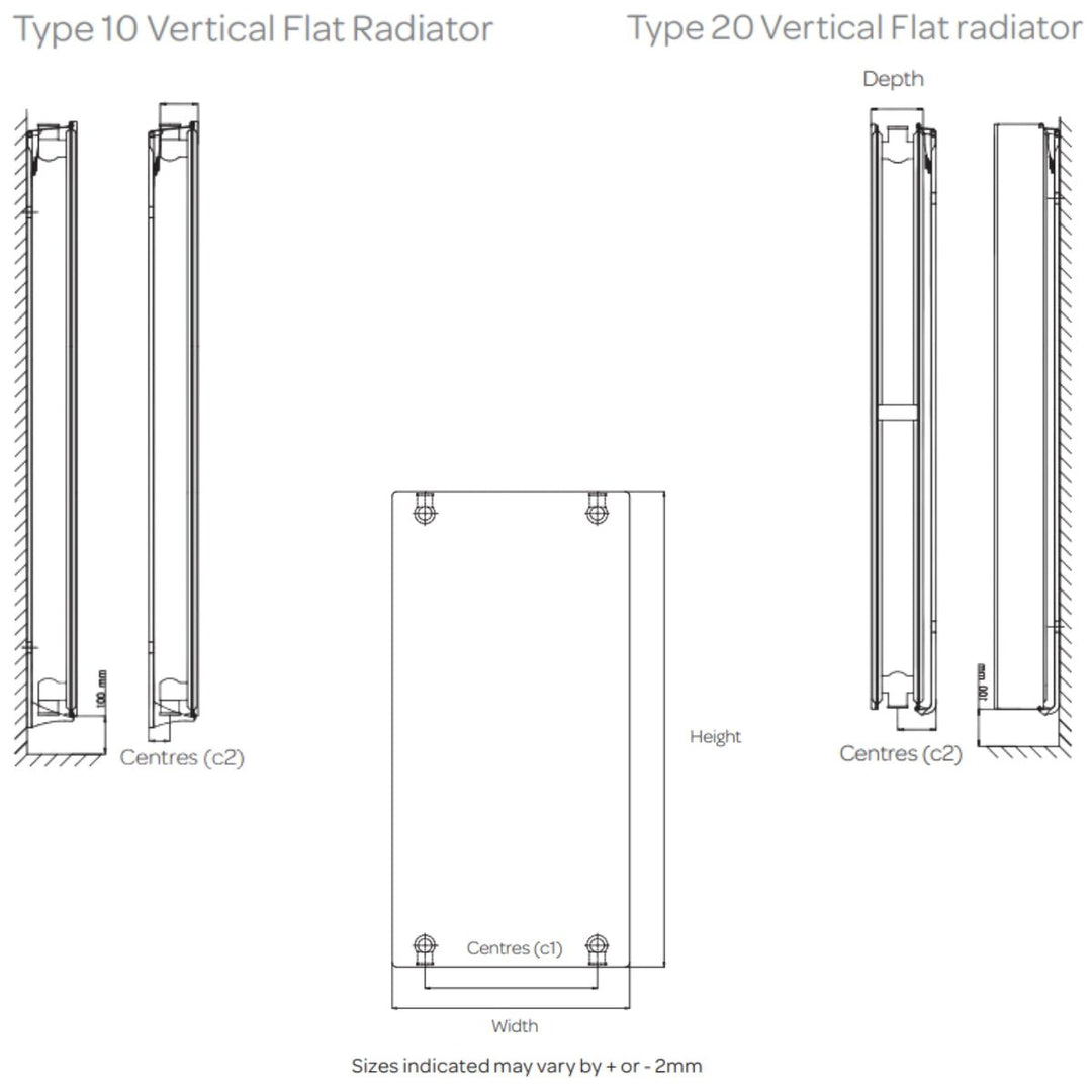 Astrala Savio Premium Vertical Panel Radiator in White