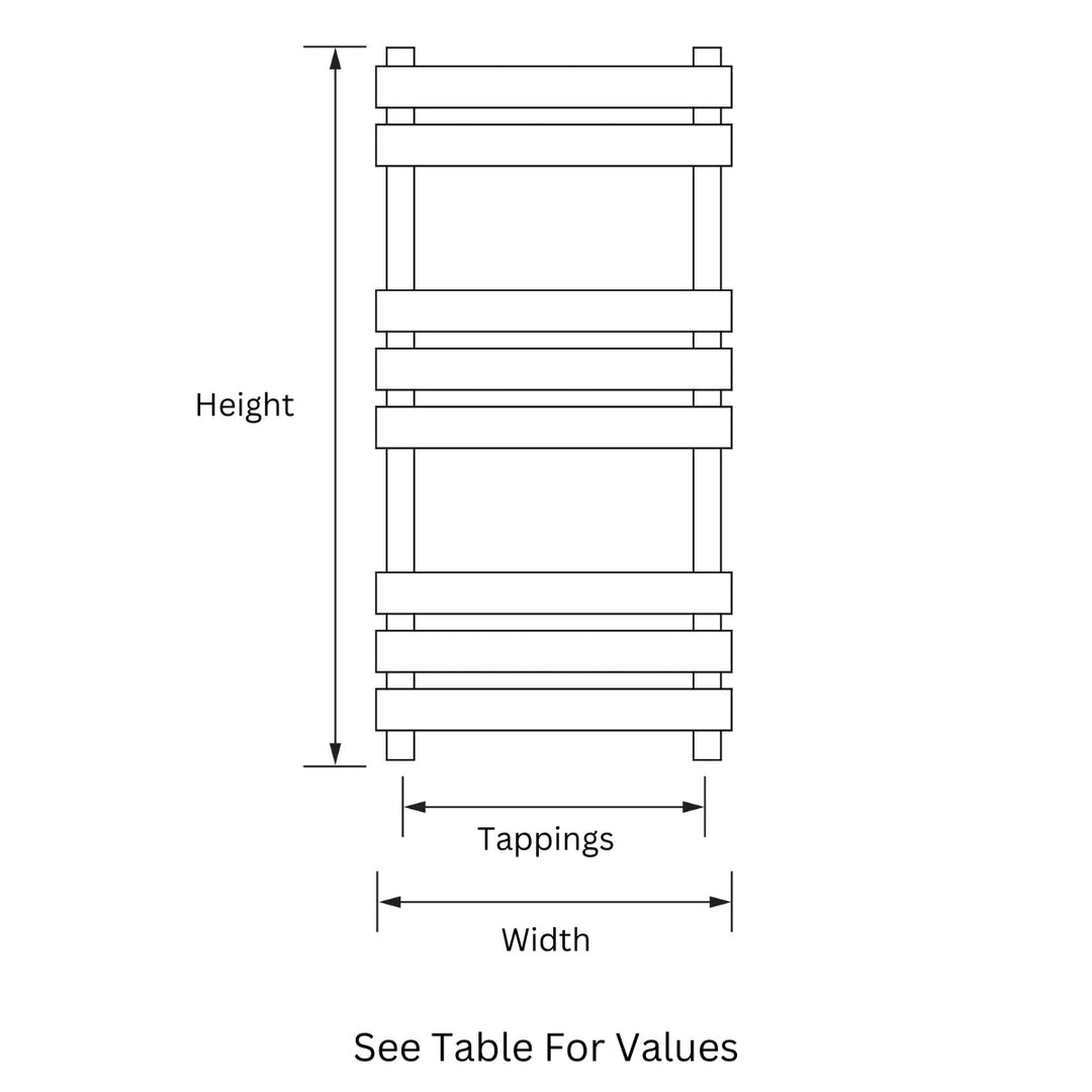 AST00313 - Astrala Allaro Towel Radiator in Stainless Steel - Coa Living