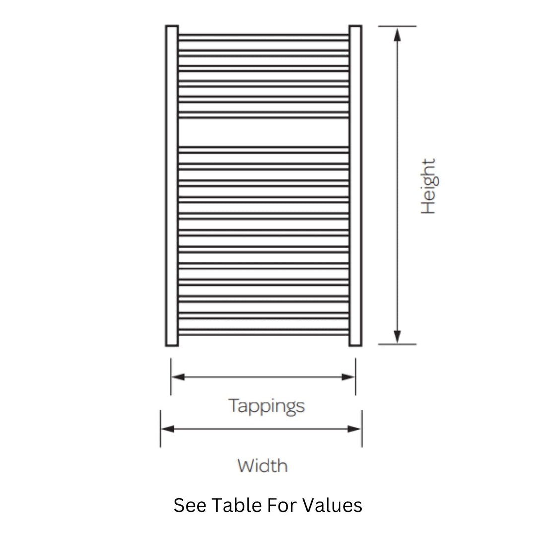 AST00315 - Astrala Reno Towel Radiator in Stainless Steel - Coa Living