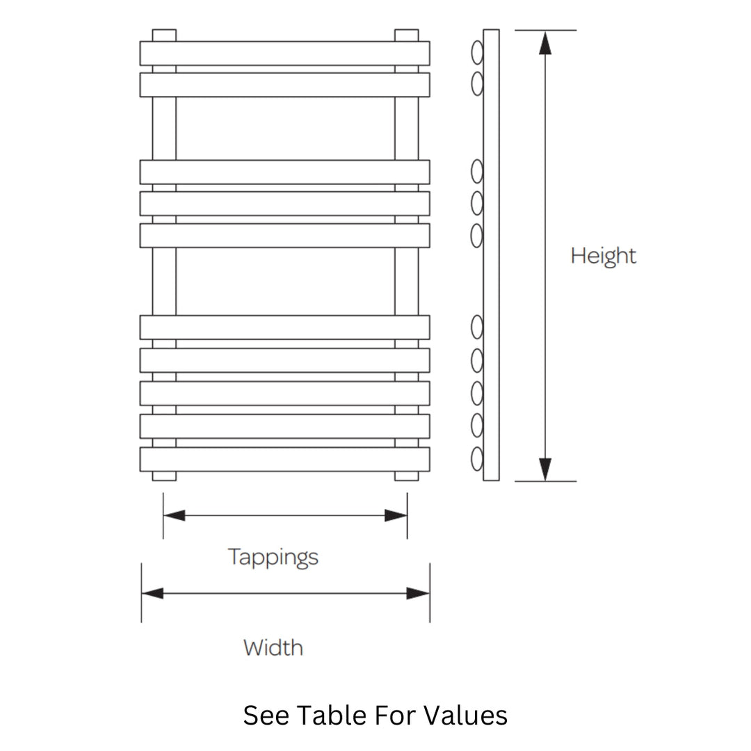 AST00326 - Astrala Crati Towel Radiator in Stainless Steel - Coa Living