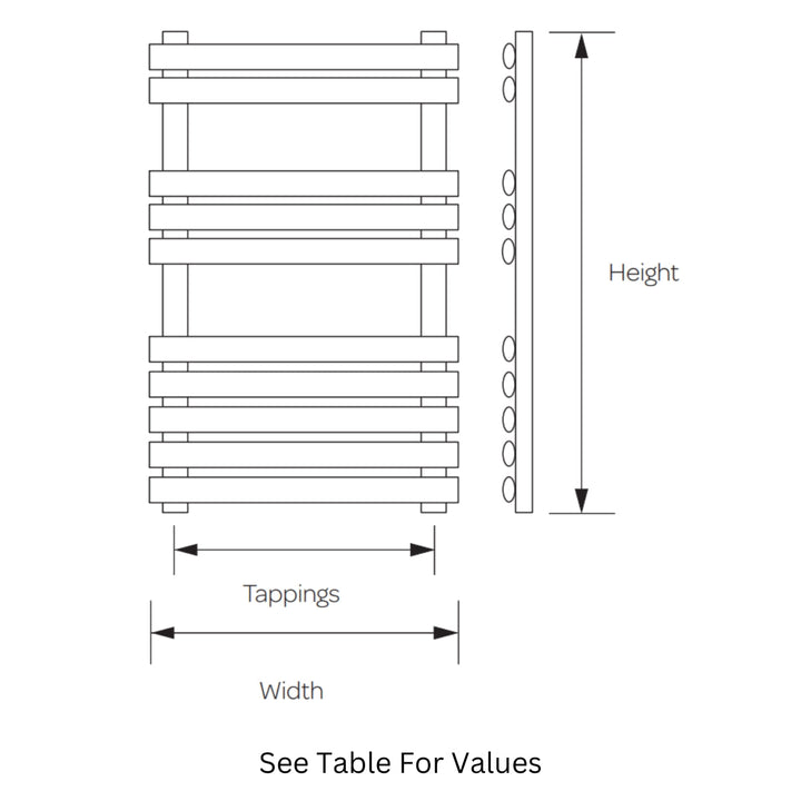 AST00326 - Astrala Crati Towel Radiator in Stainless Steel - Coa Living