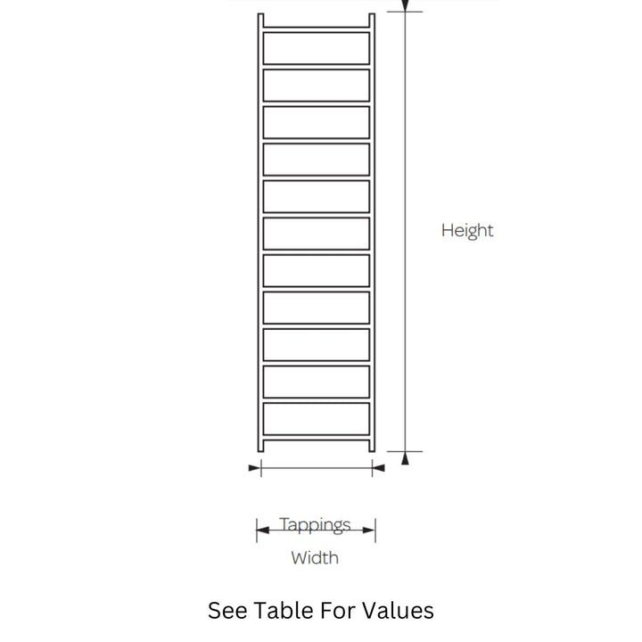 AST00330 - Astrala Brenta Towel Radiator in Stainless Steel - Coa Living