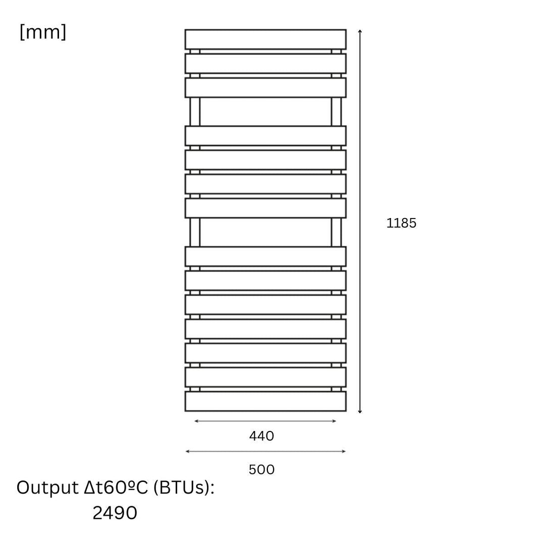 AST00335 - Astrala Panaro Towel Radiator in Anthracite - Coa Living