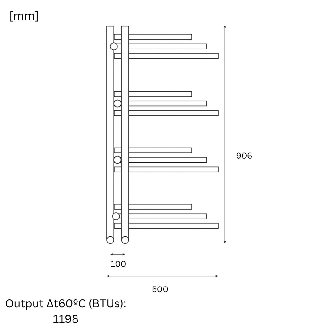 AST00342 - Astrala Elvo Towel Radiator in Chrome - Coa Living