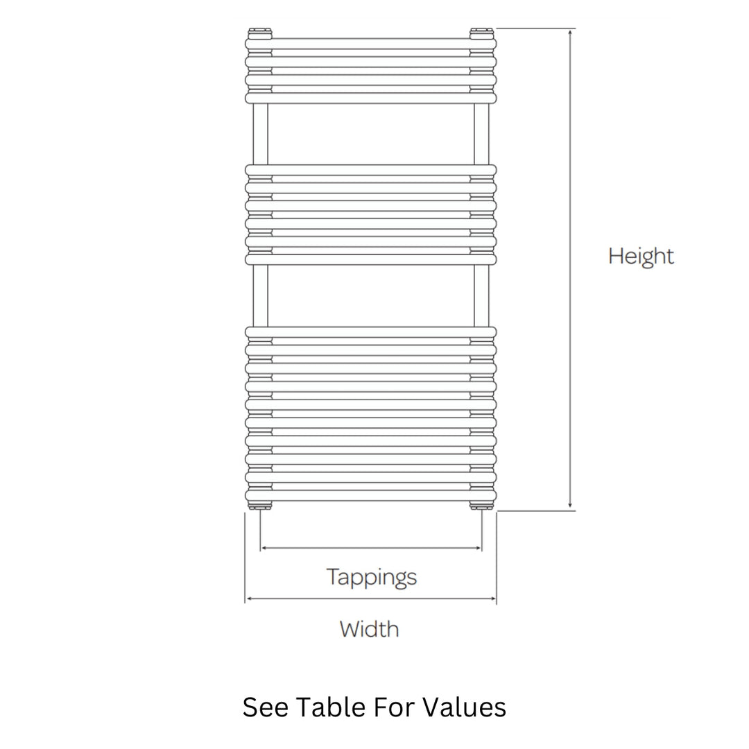 AST00350 - Astrala Ofanto Towel Radiator in White - Coa Living