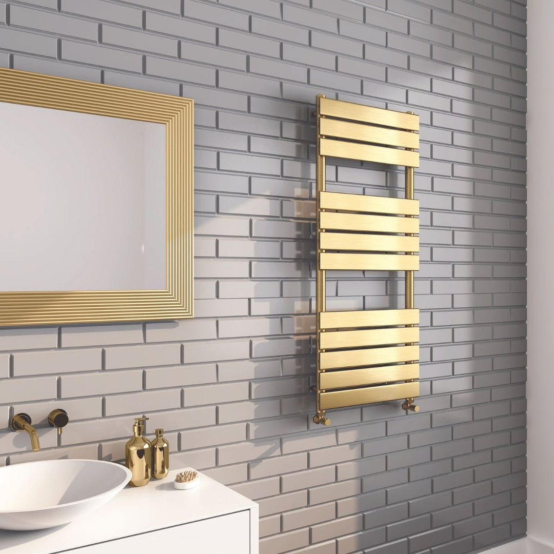 AST00356 - Astrala Mincio Towel Radiator in Brushed Brass - Coa Living