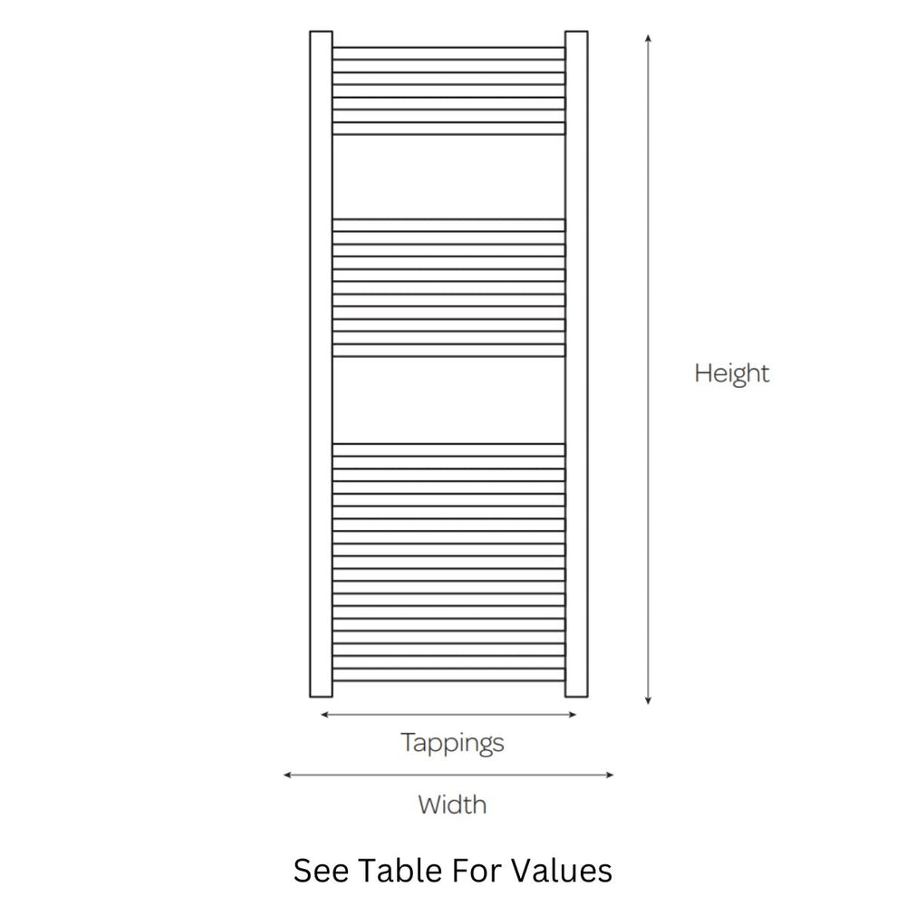 AST00493 - Astrala Misa Square 25mm Towel Radiator in Chrome - Coa Living