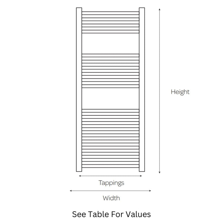 AST00493 - Astrala Misa Square 25mm Towel Radiator in Chrome - Coa Living