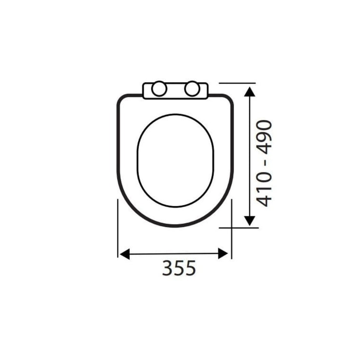 AST00513 - Astrala Matera Wrap Over Soft Close Toilet Seat - Coa Living