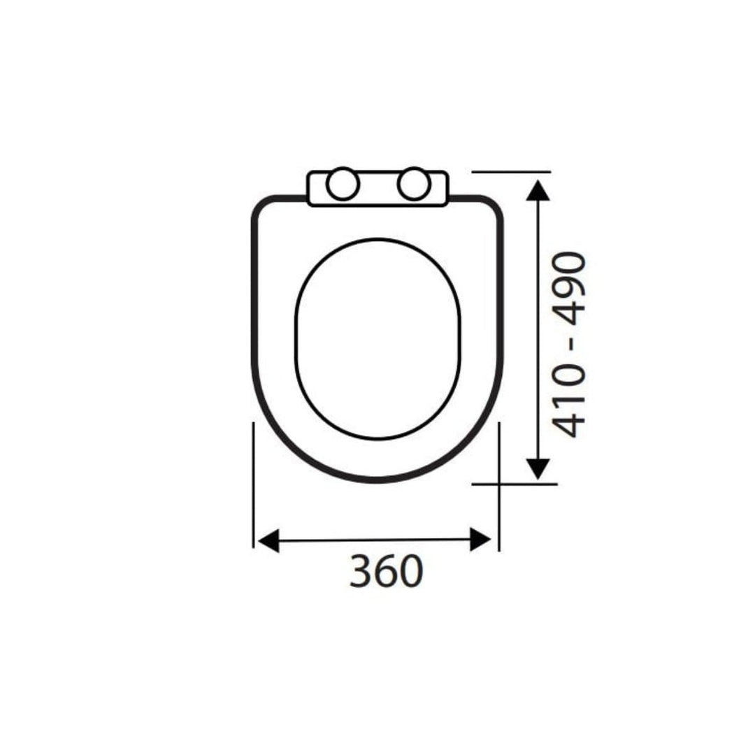 AST00514 - Astrala Matera Slim Sandwich Soft Close Toilet Seat - Coa Living