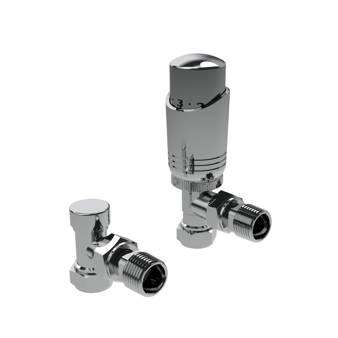 AST00533 - Astrala Angled Thermostatic Radiator Valve Pack in Chrome - Coa Living