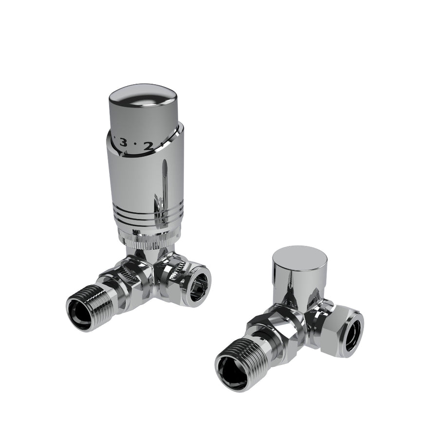 AST00535 - Astrala Corner Thermostatic Radiator Valve Pack in Chrome - Coa Living