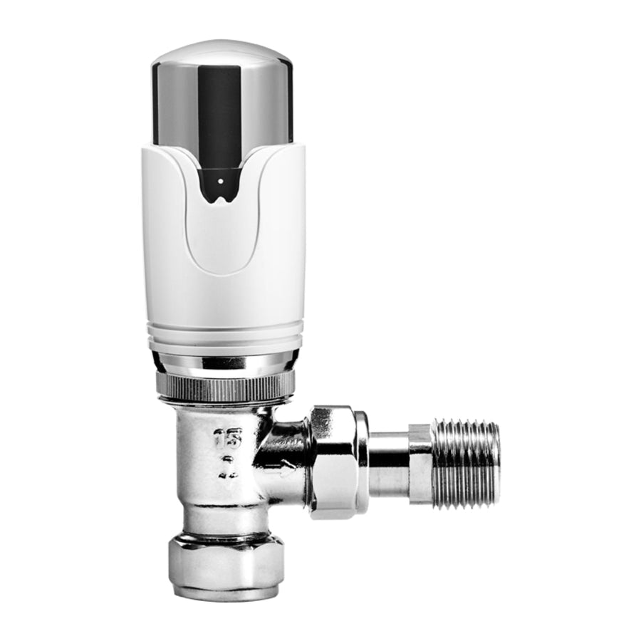 AST00552 - Astrala Thermostatic Radiator Valve in Chrome and White - Coa Living