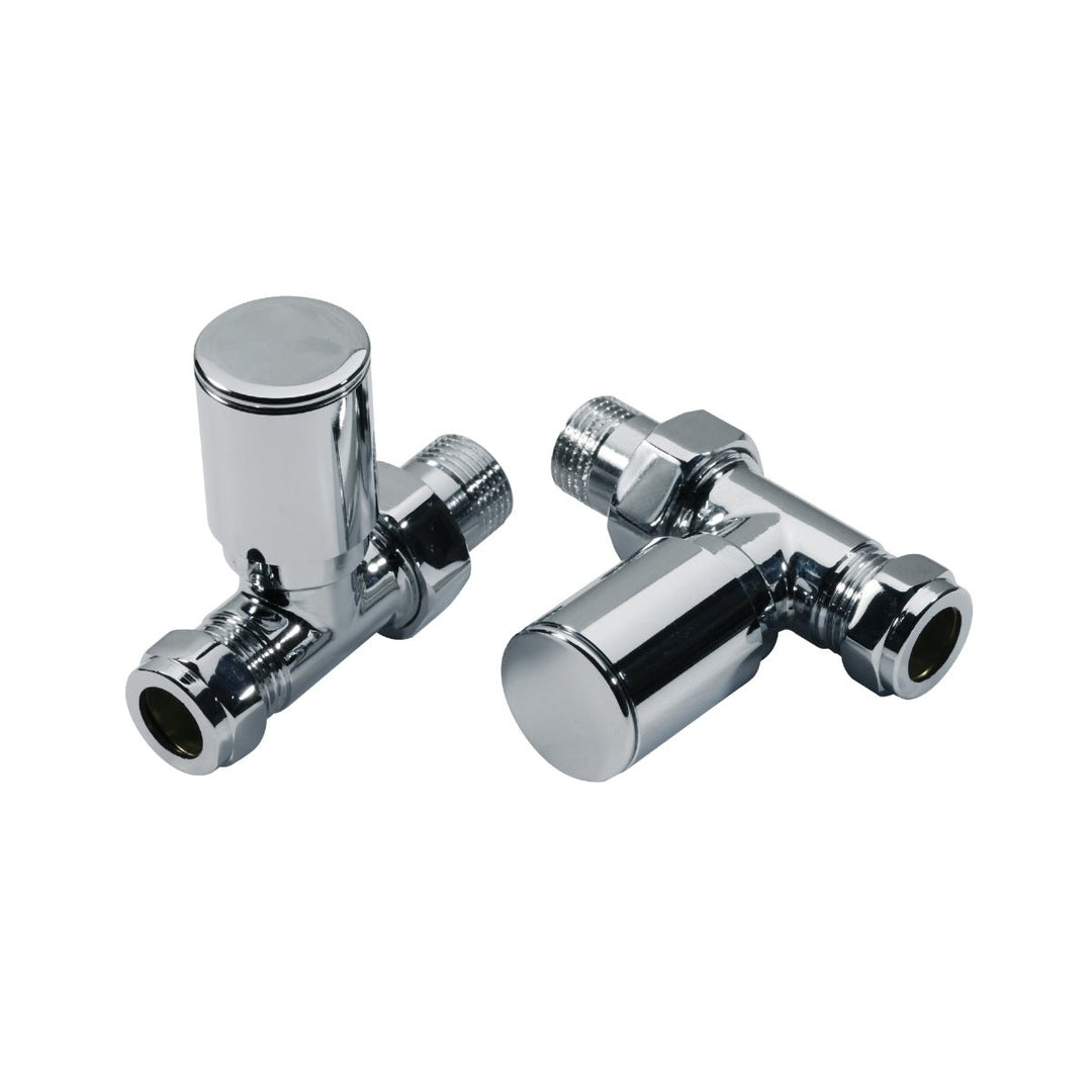 AST00558 - Astrala Straight Manual Radiator Valves in Chrome - Coa Living