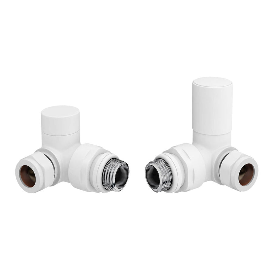 AST00563 - Astrala Corner Manual Radiator Valves in White - Coa Living