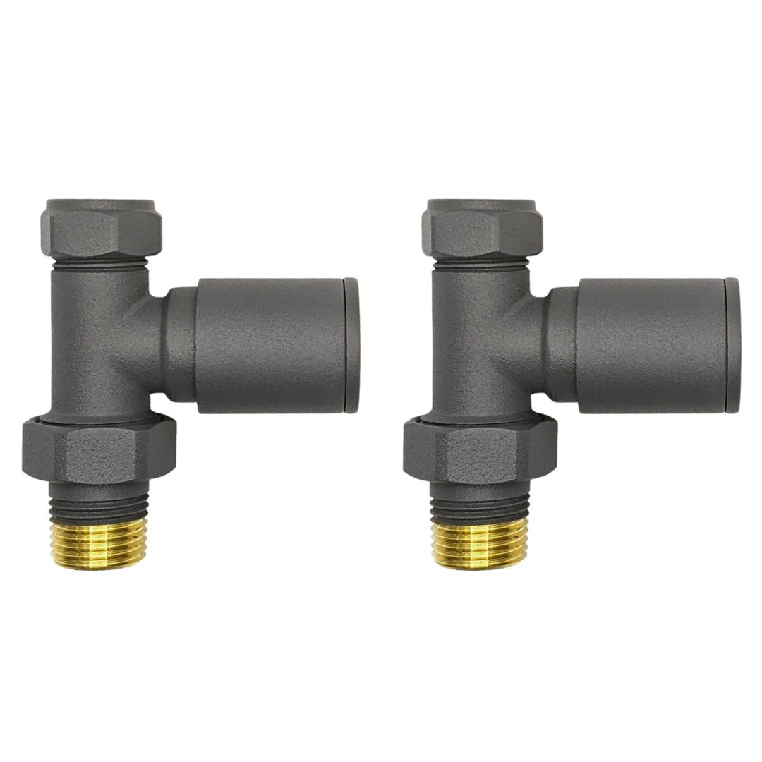 AST00564 - Astrala Straight Manual Radiator Valves in Anthracite - Coa Living