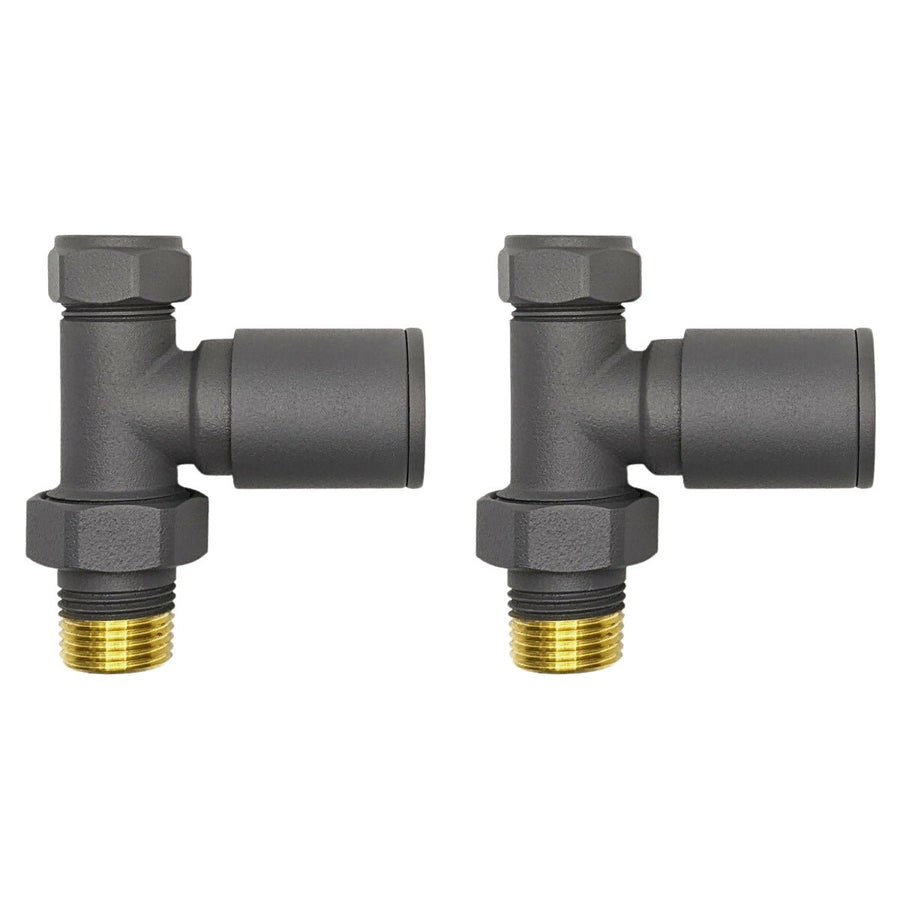 AST00564 - Astrala Straight Manual Radiator Valves in Anthracite - Coa Living