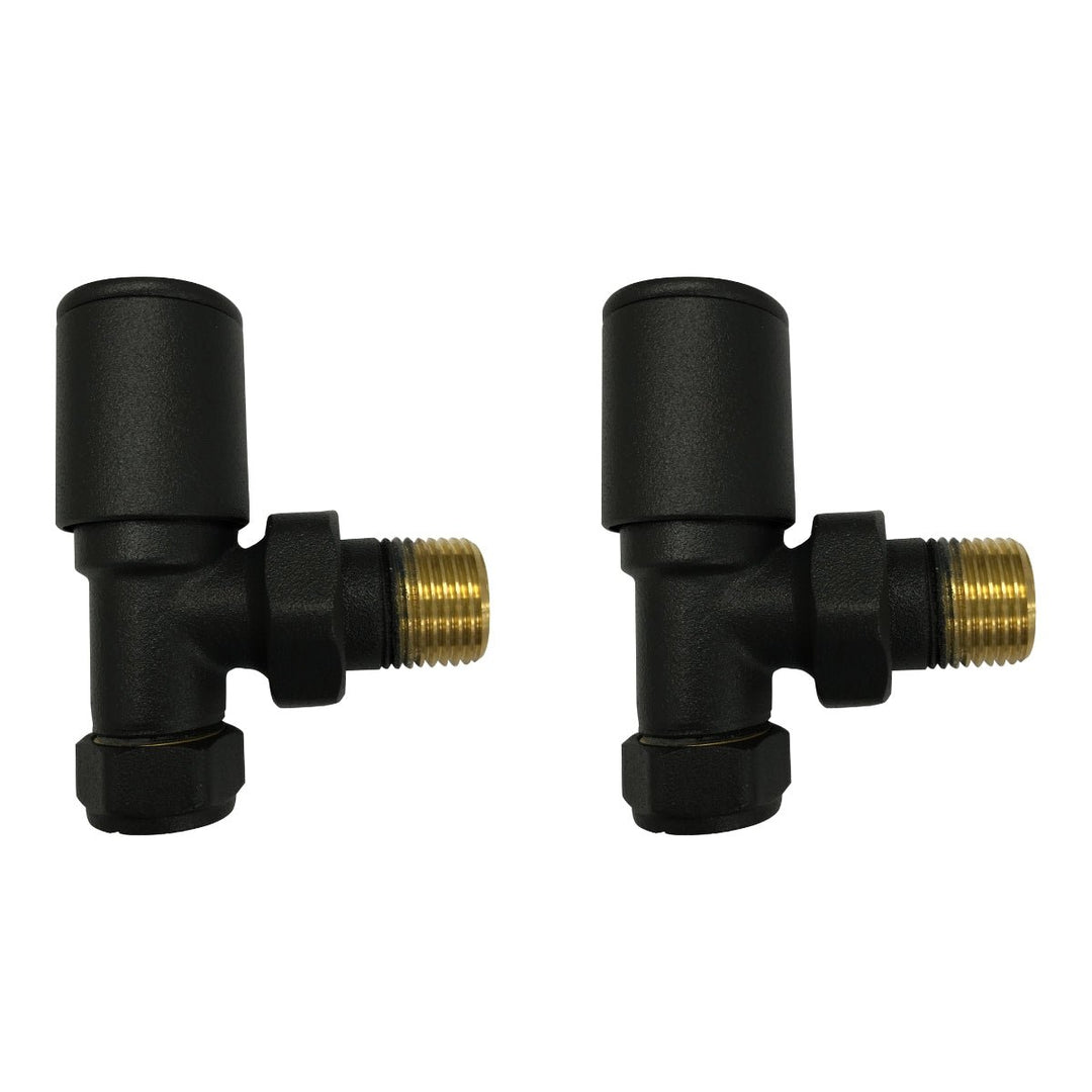 AST00568 - Astrala Angled Manual Radiator Valves in Black - Coa Living