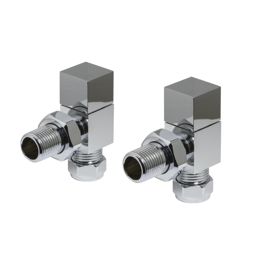 AST00572 - Astrala Cube Manual Radiator Valves in Chrome - Coa Living