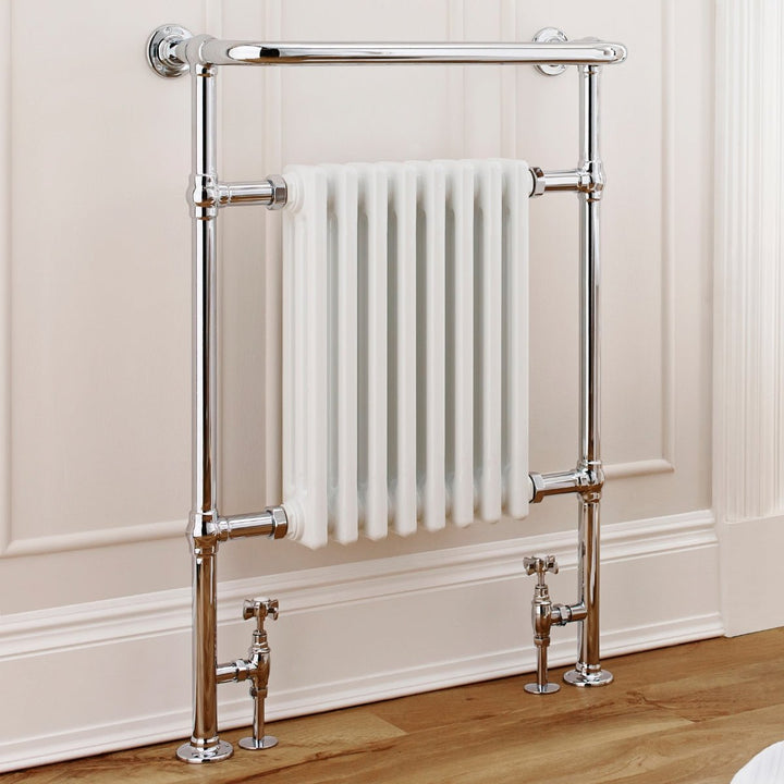 AST00576 - Astrala Traditional Crosshead Angled Manual Radiator Valves in Chrome - Coa Living