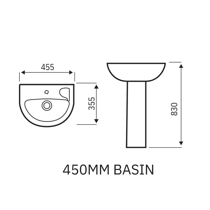 '- Astrala Atrani 450mm Wash Basin - Coa Living