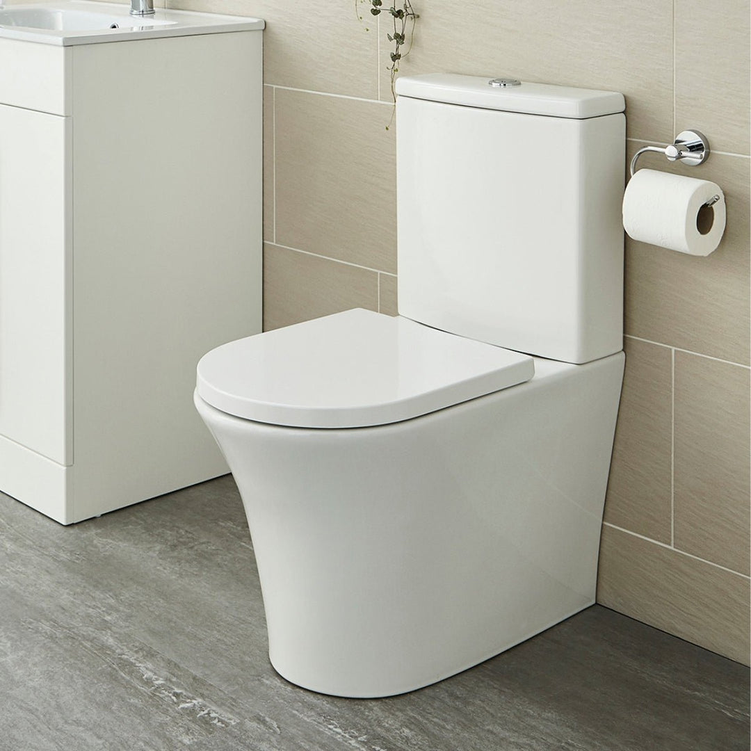 '- Astrala Matera Rimless Back To Wall Close Coupled Toilet - Coa Living