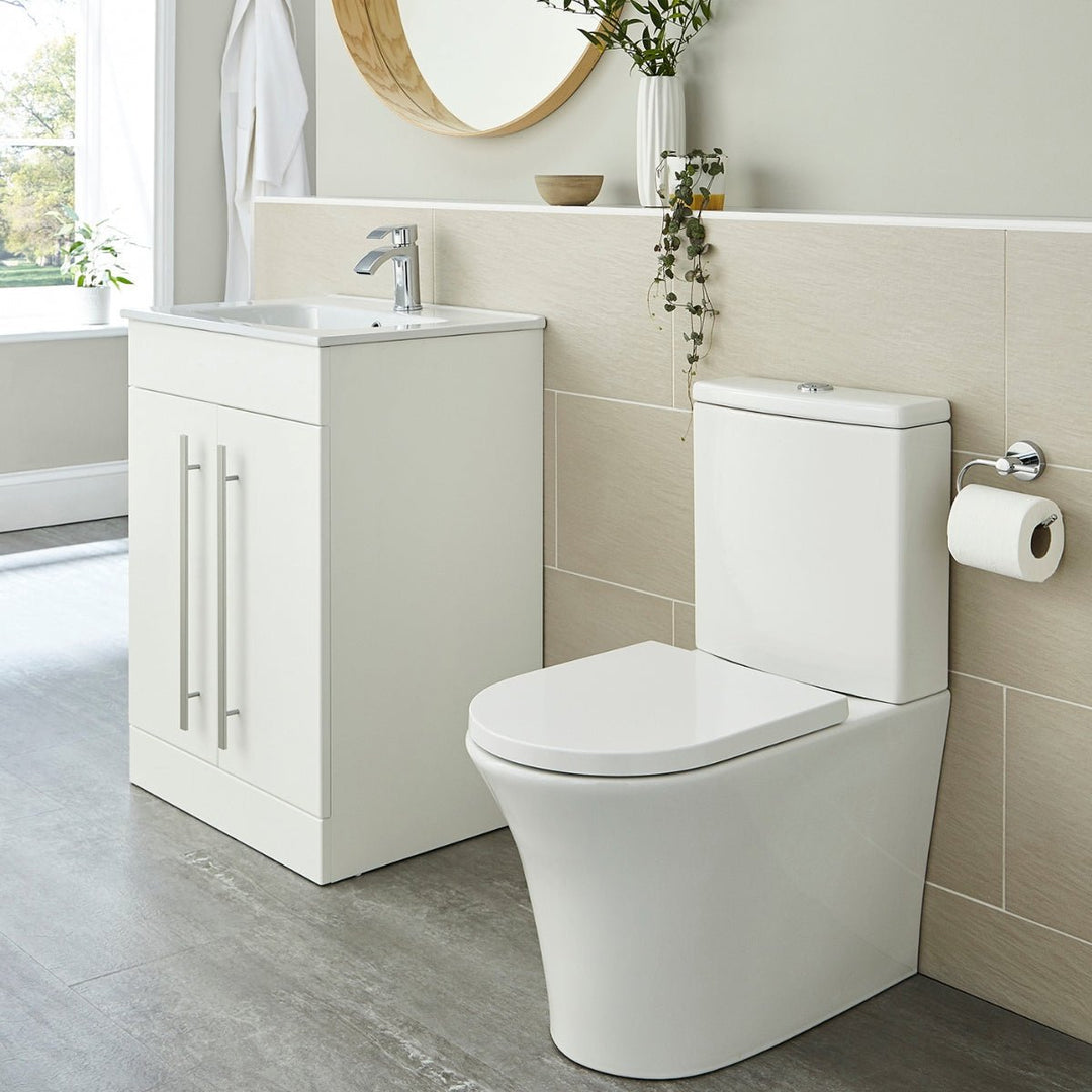 '- Astrala Matera Rimless Back To Wall Close Coupled Toilet - Coa Living