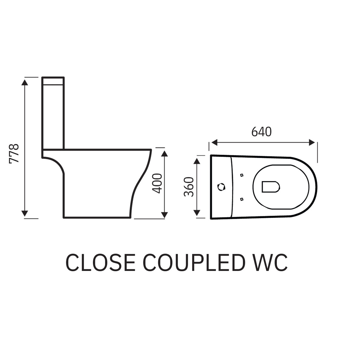 - Astrala Matera Rimless Close Coupled Toilet - Coa Living