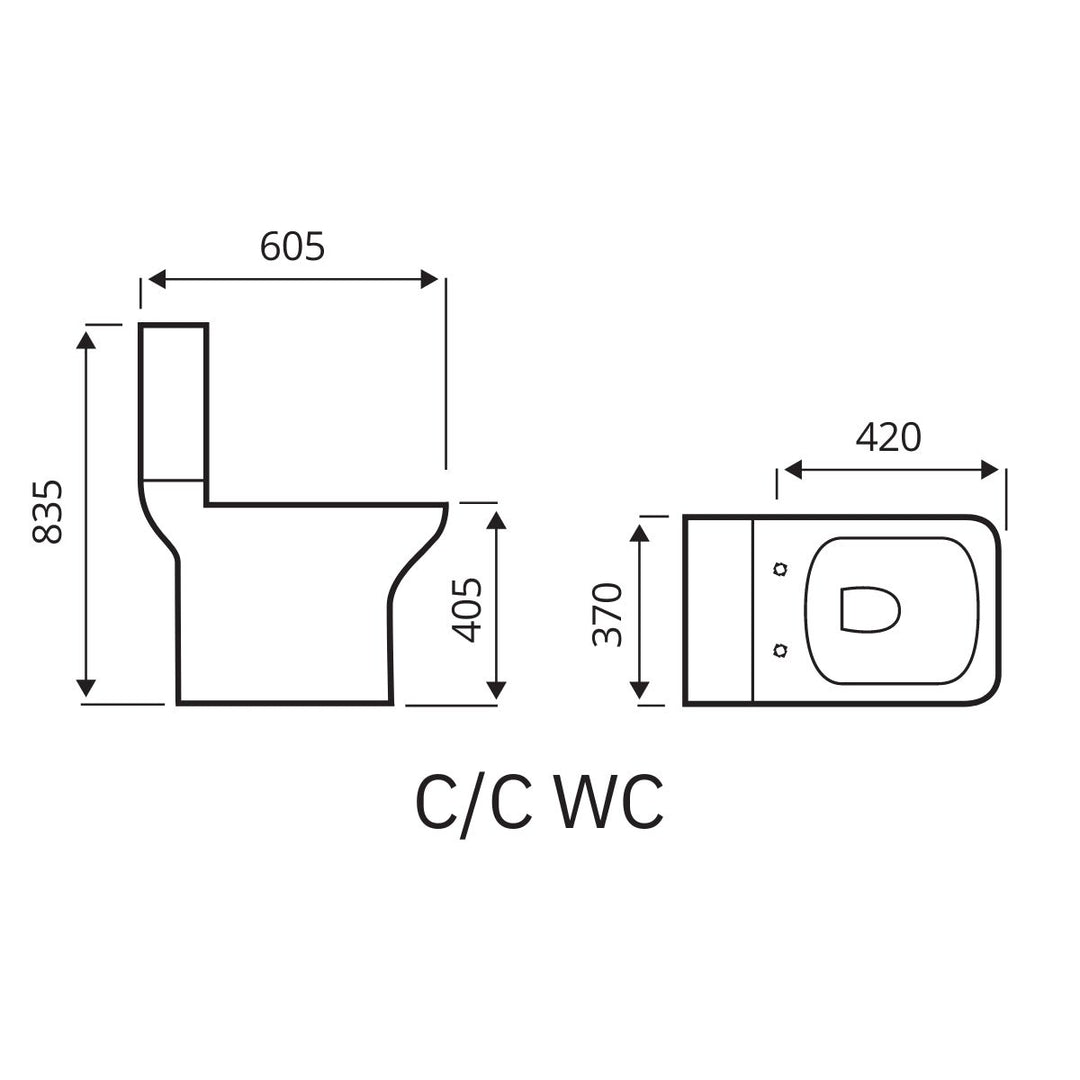 '- Astrala Ostuni Close Coupled Toilet - Coa Living