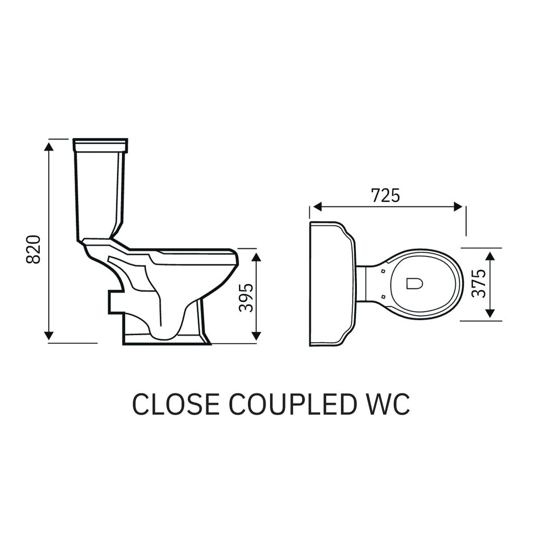 '- Astrala Ravello Close Coupled Toilet - Coa Living