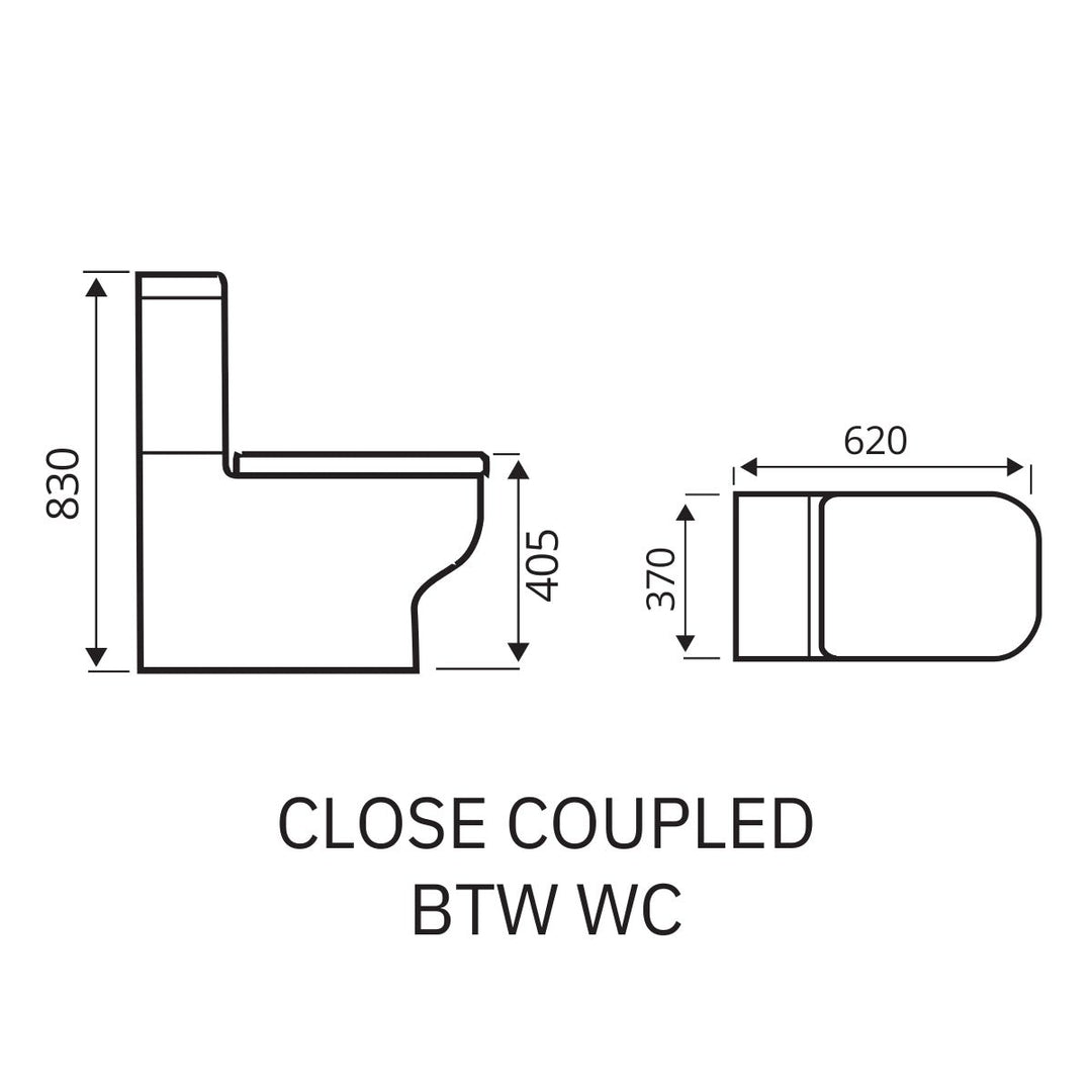 '- Astrala Spello Back To Wall Close Coupled Toilet - Coa Living