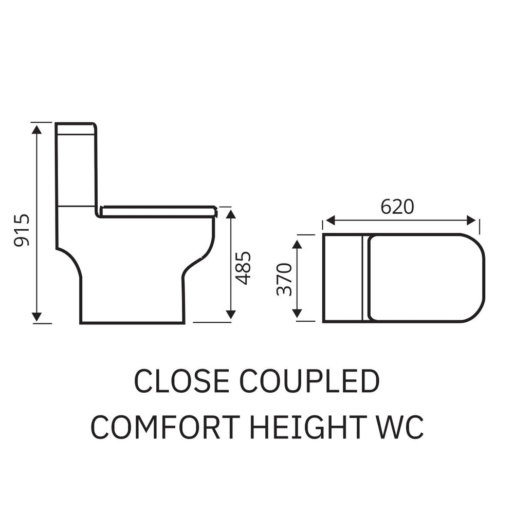 '- Astrala Spello Comfort Height Close Coupled Toilet - Coa Living