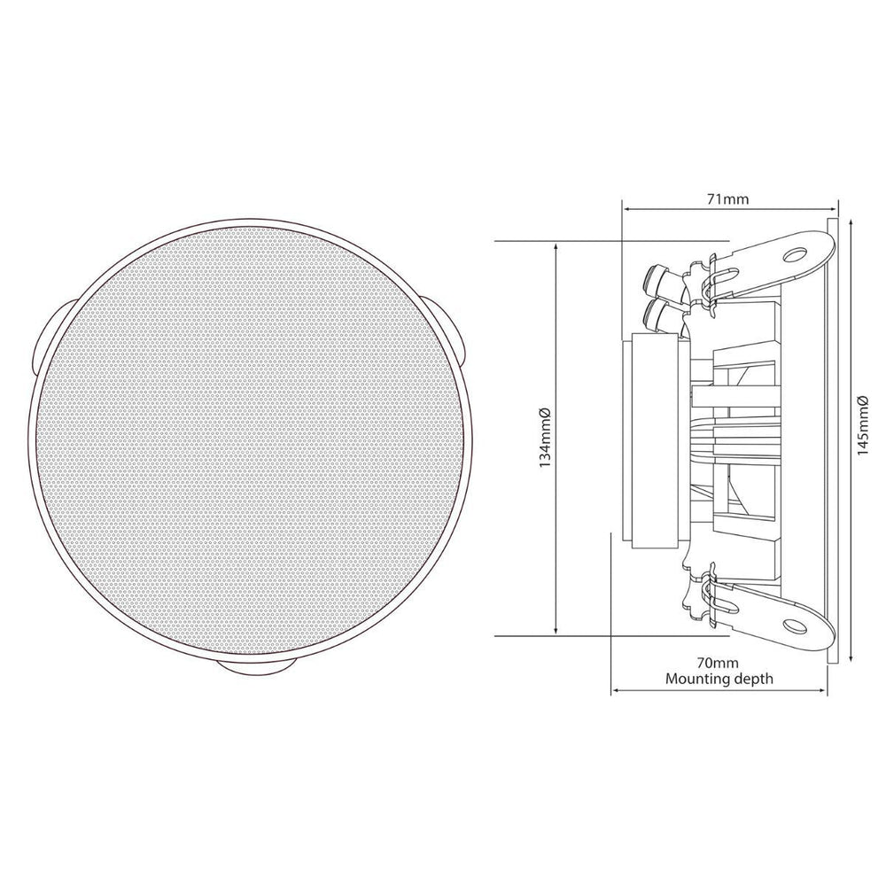 AVF-CS1 - Aquavision Pair Of Water Resistant Ceiling Speakers - Coa Living