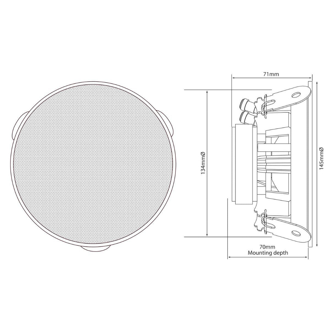 AVF-CS1 - Aquavision Pair Of Water Resistant Ceiling Speakers - Coa Living