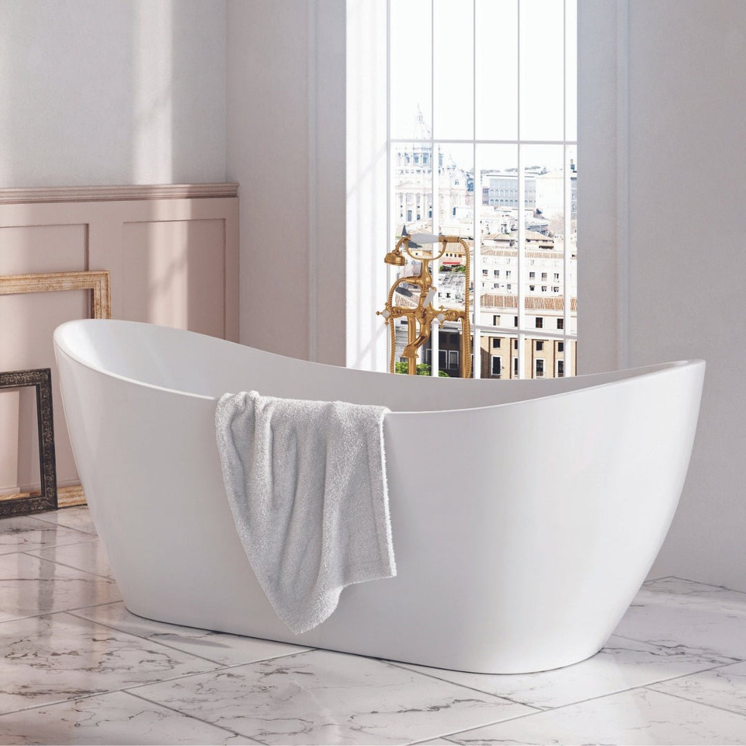 BATH-ARUBA - Harrogate Aruba Acrylic Freestanding Bath - Coa Living