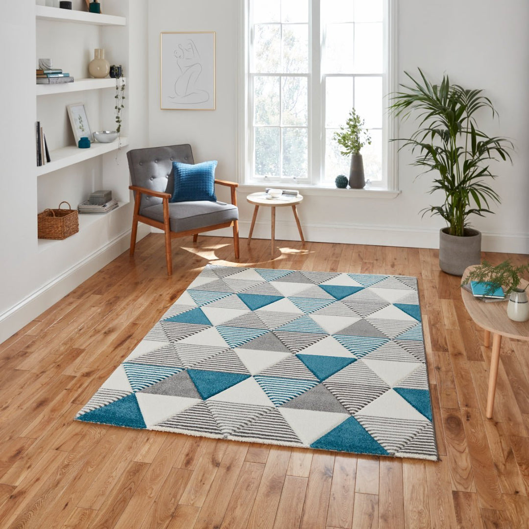 BRK15GRYBLU1217 - Brooklyn BRK15 Woven High Density Rug - Coa Living