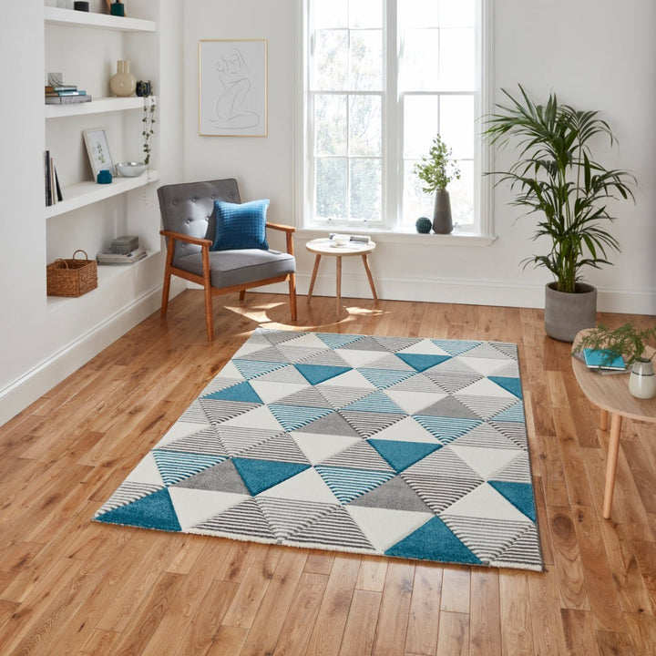 BRK15GRYBLU1217 - Brooklyn BRK15 Woven High Density Rug - Coa Living