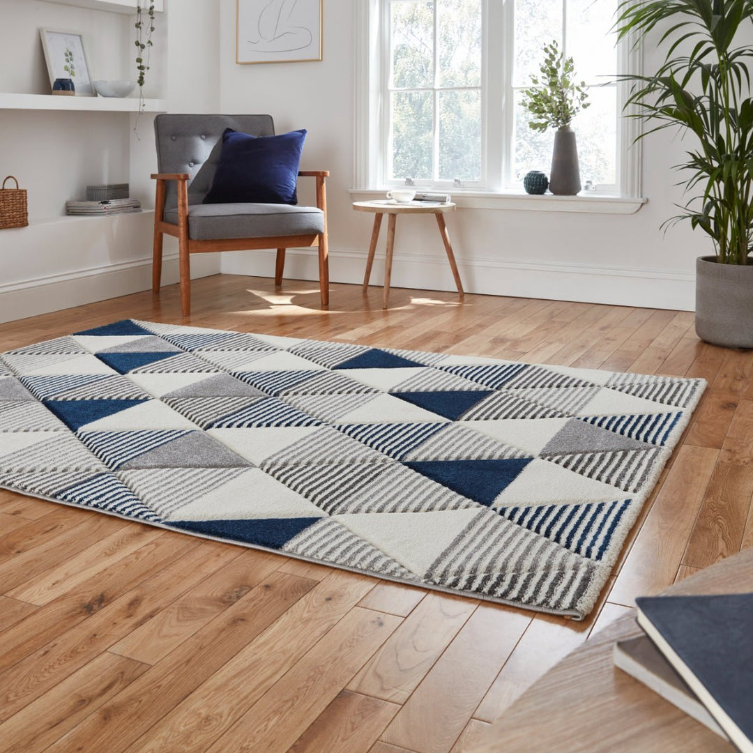 BRK15GRYNVY1217 - Brooklyn BRK15 Woven High Density Rug - Coa Living