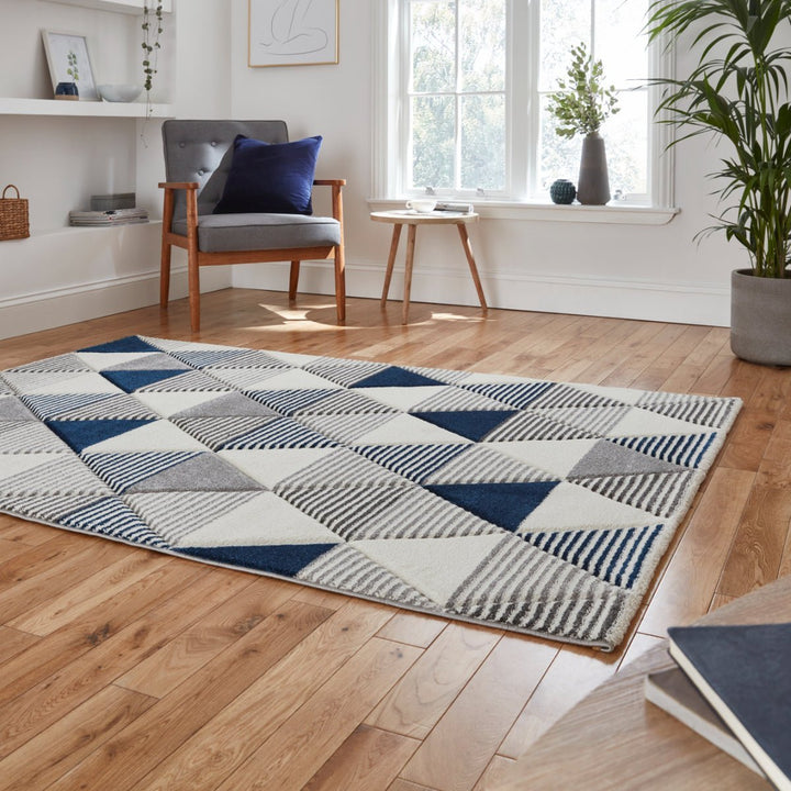 BRK15GRYNVY1217 - Brooklyn BRK15 Woven High Density Rug - Coa Living