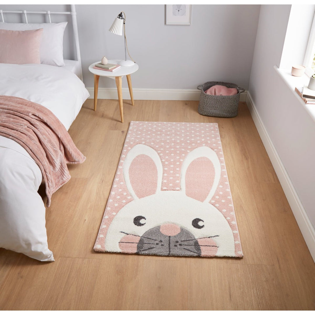 BRK20341PNK0612 - Brooklyn Kids 20341 Pink Bunny Rug - Coa Living