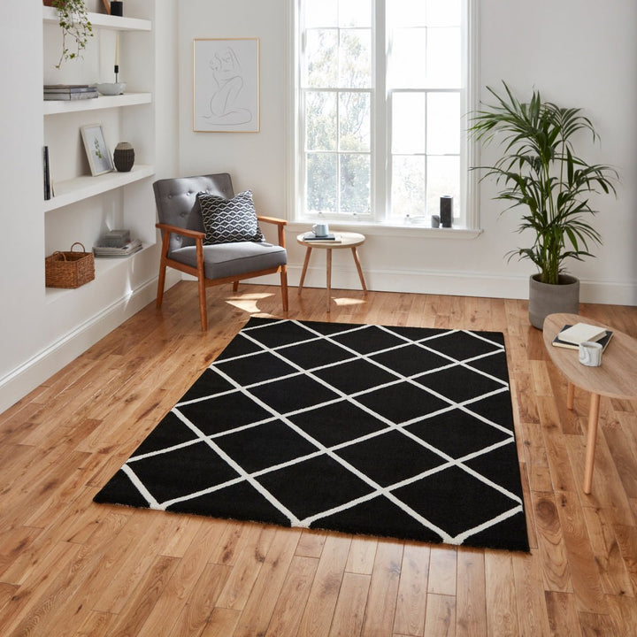 BRK35BLKWHT1217 - Brooklyn BRK35 Woven High Density Rug - Coa Living