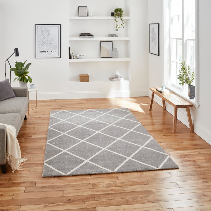 BRK35GRYCRM1217 - Brooklyn BRK35 Woven High Density Rug - Coa Living