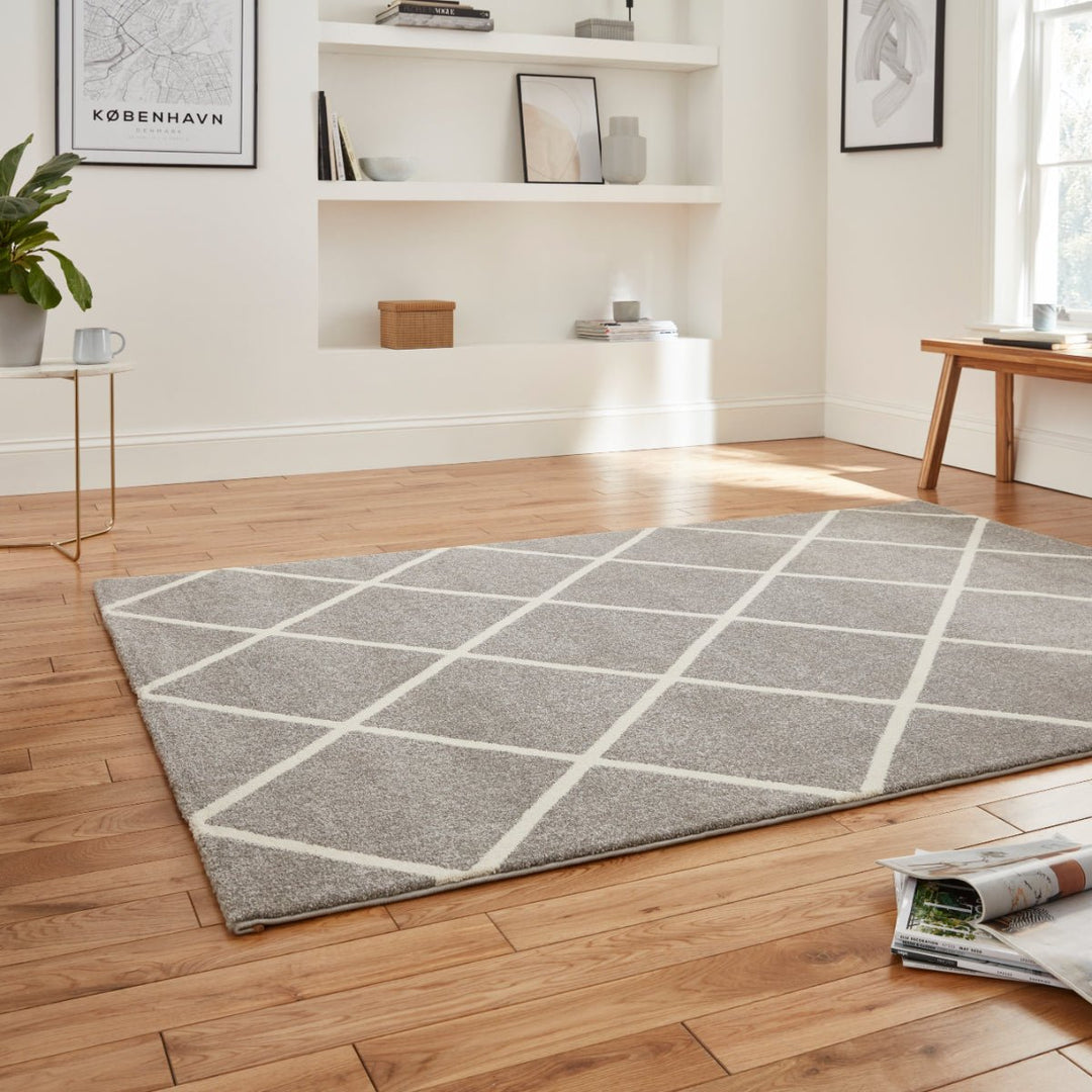 BRK35GRYCRM1217 - Brooklyn BRK35 Woven High Density Rug - Coa Living