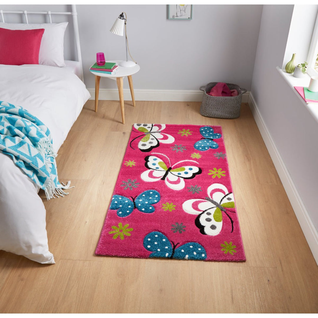 BRK772PNK0612 - Brooklyn Kids 772 Pink Butterfly Rug - Coa Living