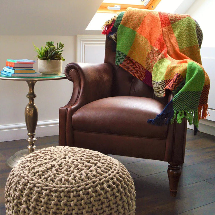 CHECKHERRINGBONETHROWMULTI - Check Herringbone Throw - Coa Living