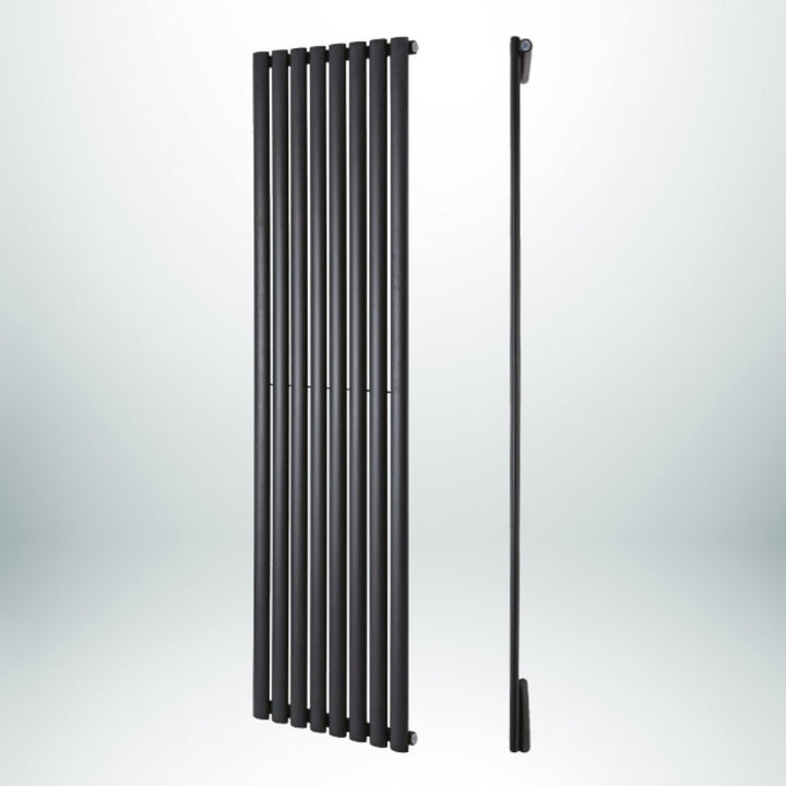 DRQ16180354VAS4 - Warmhaus Crux Single Panel Vertical Radiator in Anthracite - Coa Living