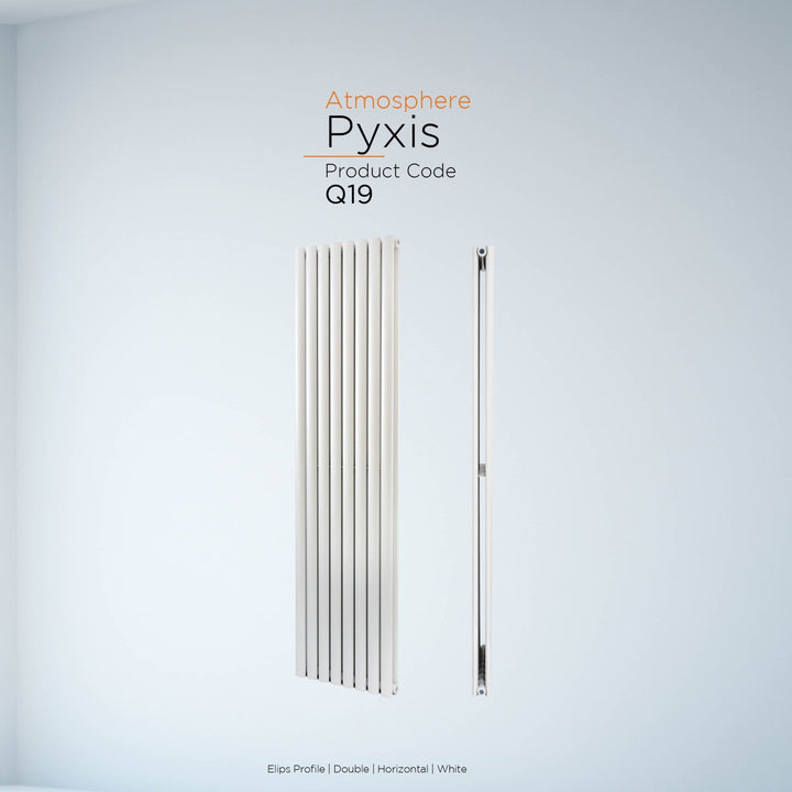 DRQ19160354VWD4 - Warmhaus Pyxis Double Panel Vertical Radiator in White - Coa Living