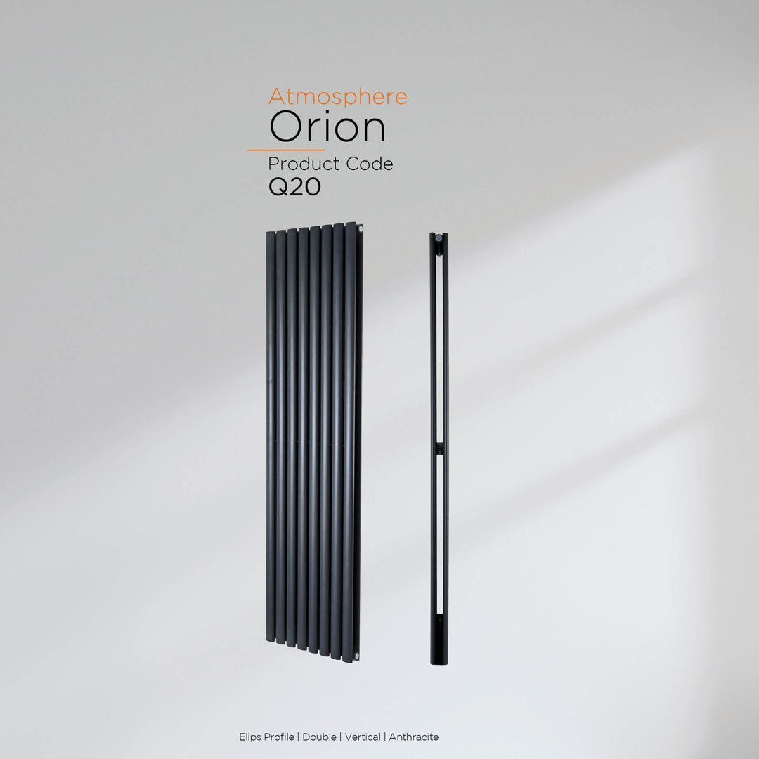 DRQ20160354VAD4 - Warmhaus Orion Double Panel Vertical Radiator in Anthracite - Coa Living