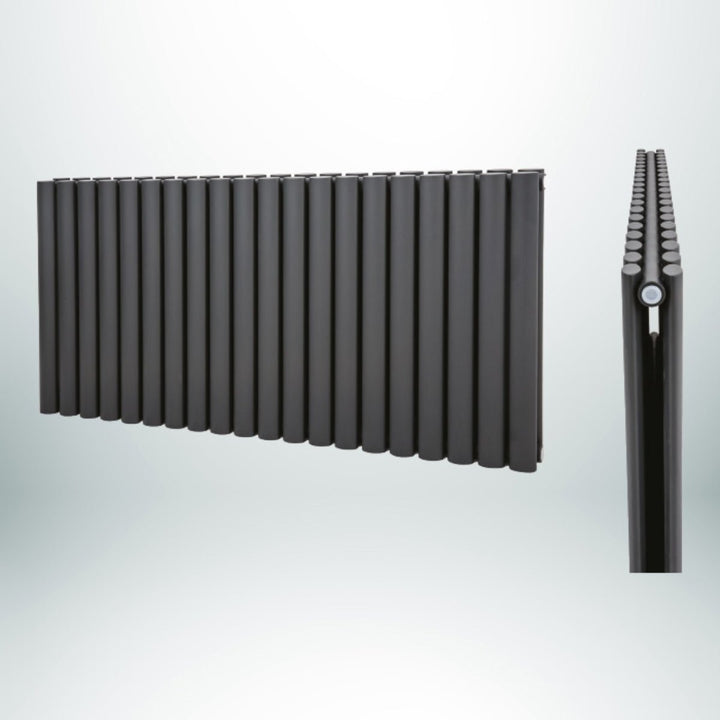 DRQ21450472HAD4 - Warmhaus Phoenix Double Panel Horizontal Radiator in Anthracite - Coa Living