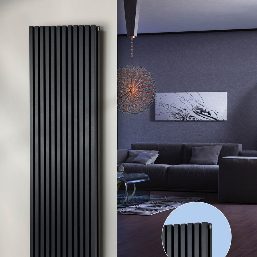 DRQ23180270VAD5 - Warmhaus Tucana Double Panel Vertical Radiator in Anthracite - Coa Living